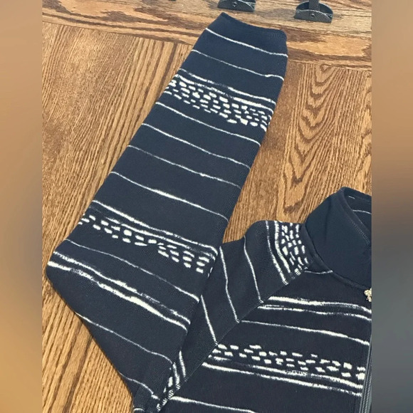 The North Face Men’s Striped Fleece Quarter Zip Pullover Sweater Size Medium - Picture 4 of 6